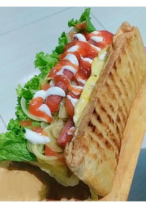 Foto resep Sandwich sosis roti tawar