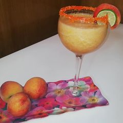 Peach and tamarid cocktail🍹 A picture of Peach and tamarid cocktail🍹.