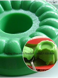 Foto resep Puding Brownies Pandan
