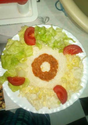صورة لوصفة ,سلطة أرز وخس 😘😘😘