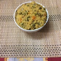 A picture of Lapsi vegetable upma.
