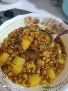 عکسی از دستور عدسی ساده با زردچوبه