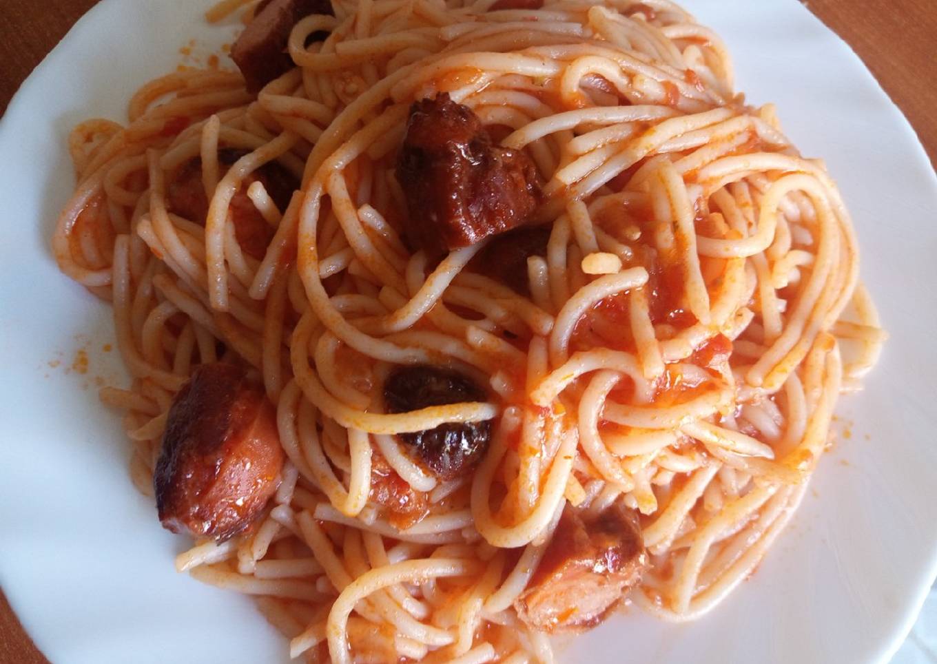 Spaghetti with minibites