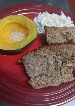 A picture of Meatloaf, wheat-free with Lentils.