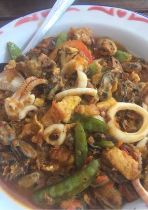 Foto resep Cumi kerang asam pedas