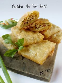 Foto resep Martabak Mie Telur Kornet