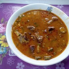 Ogbono and okro soup A picture of Ogbono and okro soup.