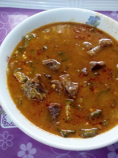A picture of Ogbono and okro soup.