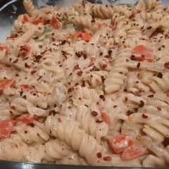 A picture of Baked pasta.