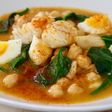 Potaje de garbanzos y bacalao skrei