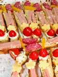 Bocados salados con base de Focaccia