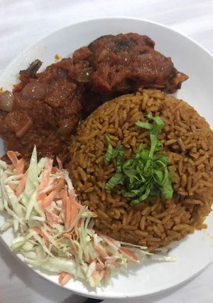 A picture of Jollof Rice.