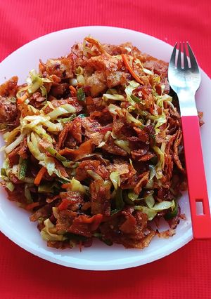 A picture of Indian Style Chinese Roti Noodles.