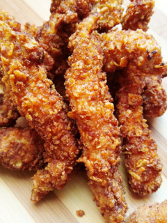 A picture of Crispy chicken strips.