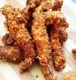 Easy Steps to Prepare Recipe Crispy chicken strips that is  Makes Drooling, Delicious}