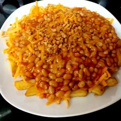 A picture of My Son's Simple Beanzy, Cheezy Chips. 🙂.