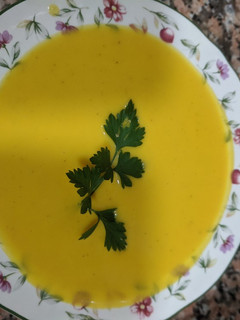 Una foto de Crema de calabaza y zanahoria Thermomix tm21