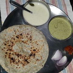 A picture of Black gram lentil(urad) / kalnyachi bhakri... Khandeshi style.