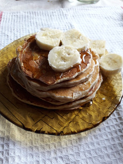 Una foto de Pancakes de banana sin huevo