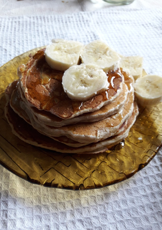 Una foto de Pancakes de banana sin huevo