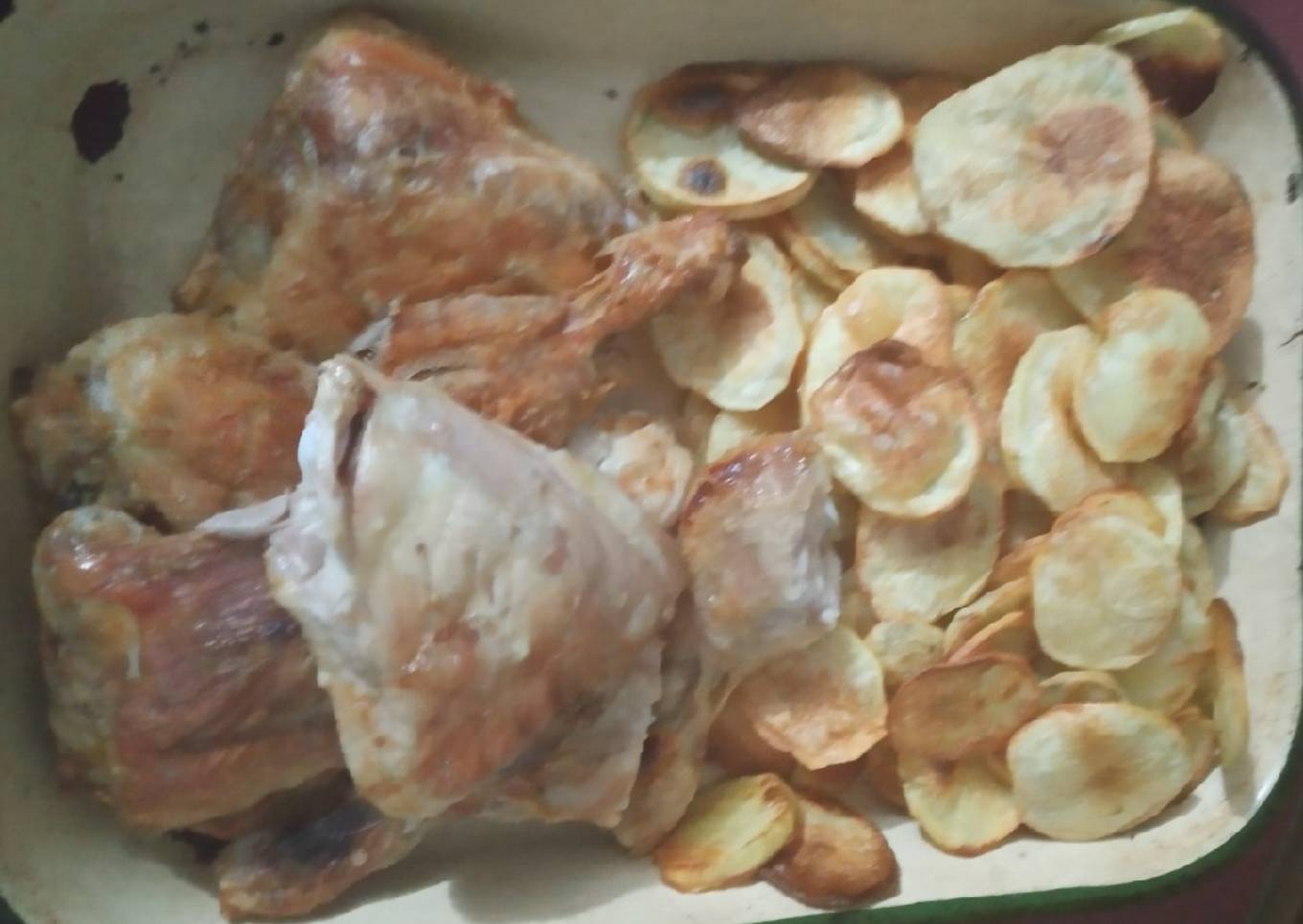 Pollo 🍗 y papas 🥔 al horno