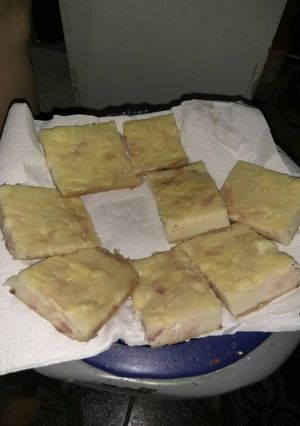 Una foto de Torta de jamón y queso licuada