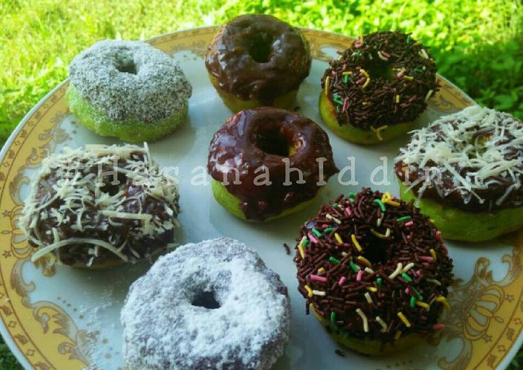 Donat Pandan without Egg