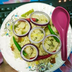 A picture of Coconut Rava Upma.
