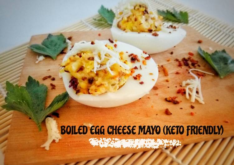 Cara Gampang Membuat Boiled egg cheese mayo (keto friendly), Sempurna