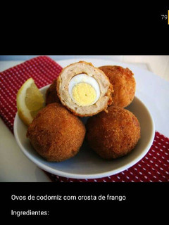 Una foto de Huevos de codorniz a la costra de pollo