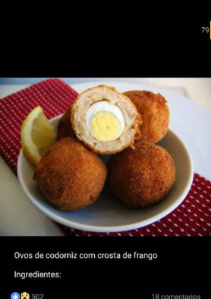 Una foto de Huevos de codorniz a la costra de pollo