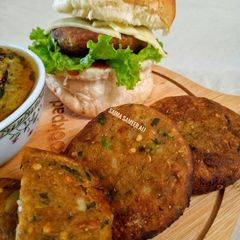 Toorai(ridge gourd) peels k shami kabab A picture of Toorai(ridge gourd) peels k shami kabab.