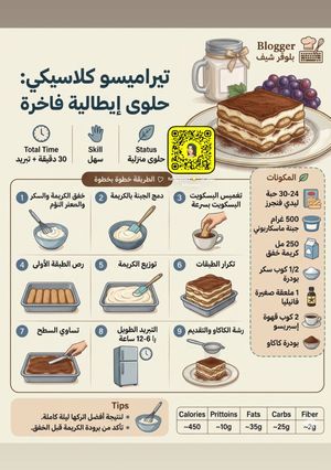 صورة لوصفة تيراميسو كلاسيكي: حلوى إيطالية فاخرة