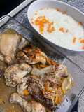 Frango Assado com Cenoura, Cebola e Batatas