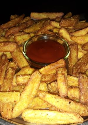 A picture of Masala French fries.