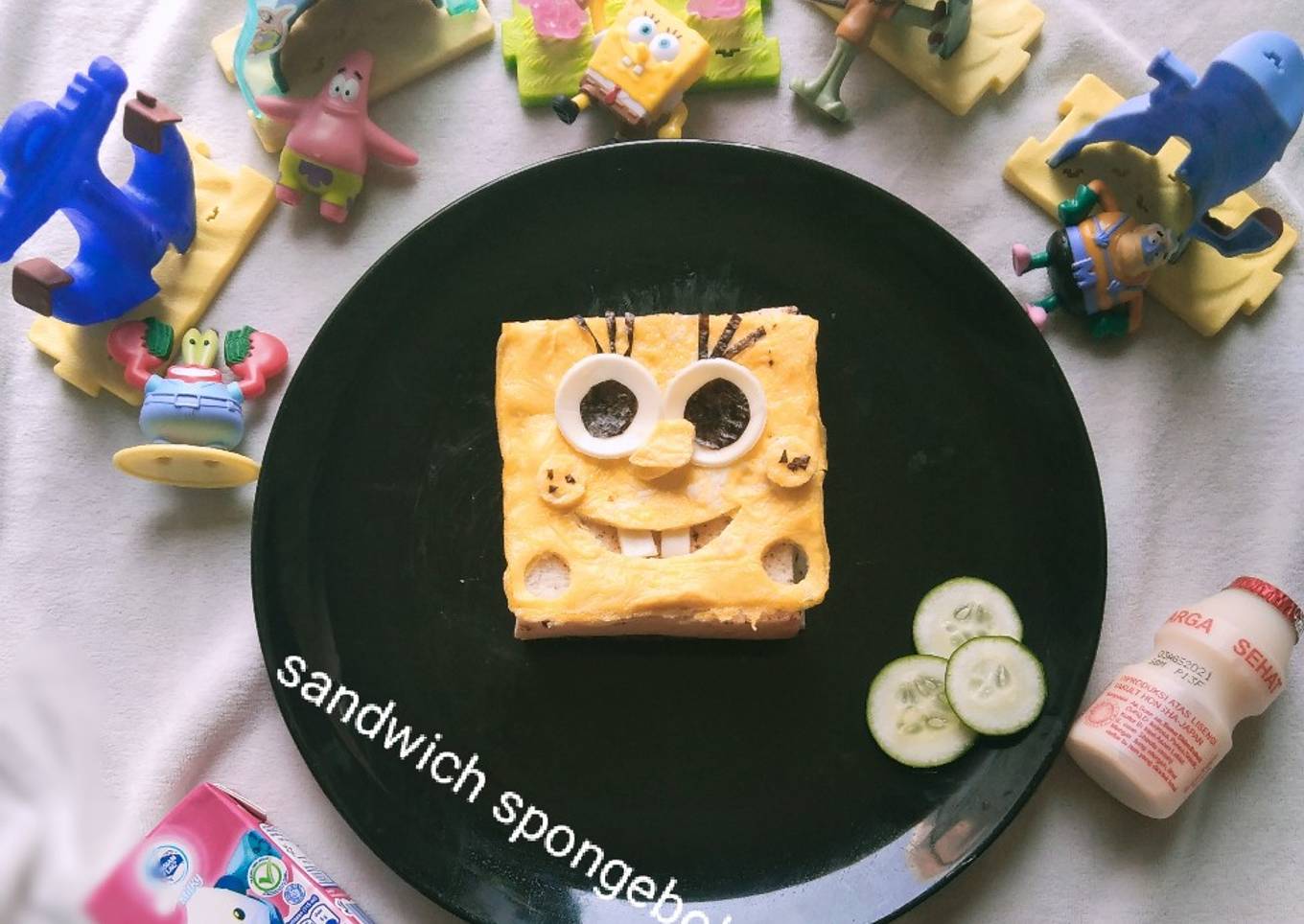 Bagaimana Membuat Sandwich karakter Spongebob🥪 Anti Gagal