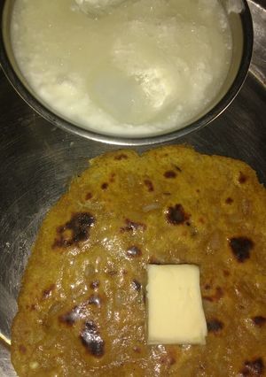 A picture of Leftover dal paratha.