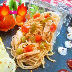 A picture of Chicken spaghetti.