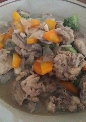 Foto resep Cah Brokoli wortel ayam (Gak pake minyak)