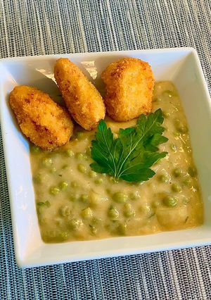 Zöldborsófőzelék egy kis burgonyával🍲 - GM- és laktózmentesen- és egy kicsit egészségesebben recept fotója