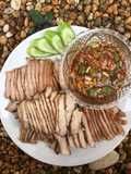 “หมูย่างน้ำจิ้มแจ่ว”#ฝีมือลูก