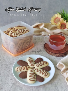 Foto resep Lidah Kucing Aroma Kopi Moka, Ekonomis dan Renyah