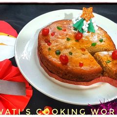 Wheat Flour Eggless Christmas Cake A picture of Wheat Flour Eggless Christmas Cake.