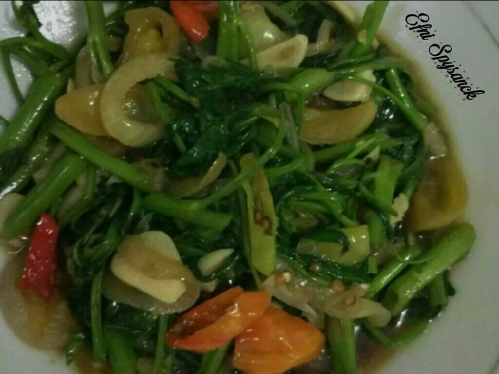 Resep Tumis kangkung saus teriyaki Anti Gagal