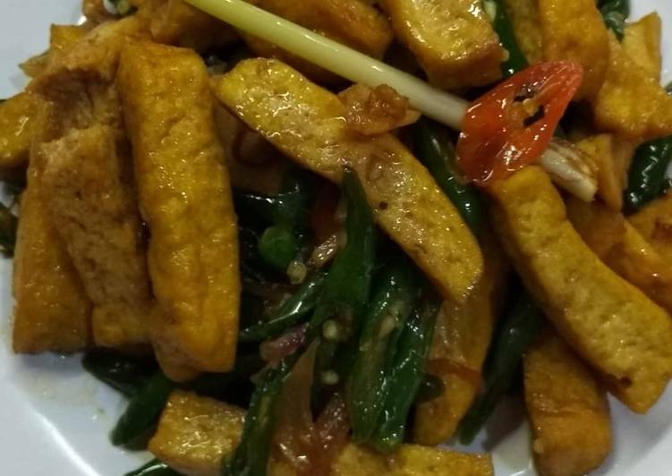 Tumis tahu cabe ijo rumahan