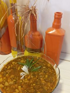 عکسی از دستور خوراک ماش و سیب زمینی 🥰