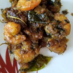 A picture of Roasted prawns fry.