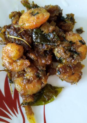 A picture of Roasted prawns fry.