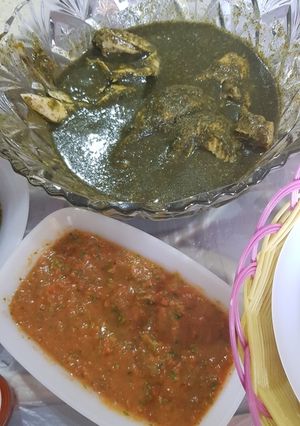 صورة لوصفة ملوخية ناشفة لذيذة 😋😋