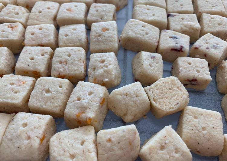 Steps to Make Super Quick Psyllium Husk Shortbread with Dry Fruit